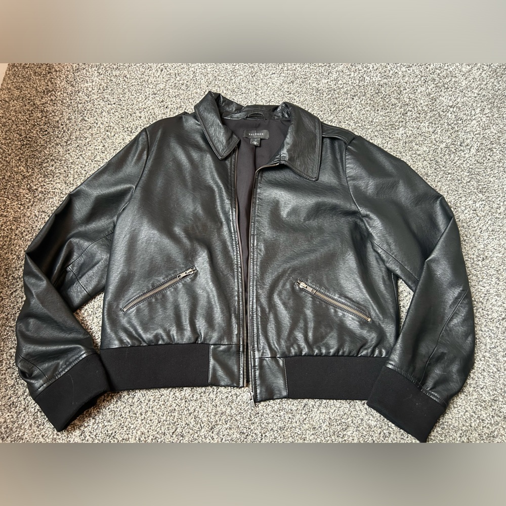 Halogen faux leather bomber jacket size XL